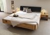 Bett inkl. Nachttische Wildeiche 200x200x81 natur geölt/lackiert KITZBÜHEL #155 Bild 2