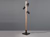 LED Stehlampe Holz / Schwarz matt, 3 Spots schwenkbar, Höhe 130cm Bild 5