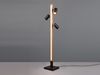 LED Stehlampe Holz / Schwarz matt, 3 Spots schwenkbar, Höhe 130cm Bild 3