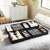 SONGMICS Unterwäsche-Organizer 8er Set, Schubladen-Organizer faltbar, Ordnungssystem Kleiderschrank, Aufbewahrungsbox Schrank, Stoffboxen Aufbewahrung, für BHs Socken Krawatten, schwarz RUSDE008B01 Bild 4