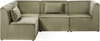 Modul Ecksofa 4-Sitzer LEMVIG Cord Grün rechtsseitig Bild 4