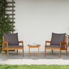 vidaXL Gartenstuhl mit Kissen 2 Stück Öl-Natur 65 x 59,5 x 72 cm 4106459 Bild 3