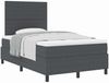 vidaXL Boxspringbett Dunkelgrau und Weiß 120 x 200 cm Cordstoff 3337552 Bild 3
