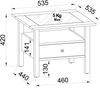 VCM Beistelltisch & Couchtisch Lingis 919156 Weiß H. 42 x B. 54 x T. 54 cm Bild 5