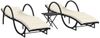 vidaXL Sonnenliegen 2 Stk. mit Tisch Schwarz Poly Rattan 368263 Bild 2