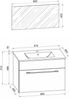 VCM Badmöbel Waschtisch Badinos 914811 Weiß H. 111 x B. 80 x T. 46 cm Bild 4