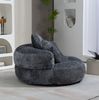 Lazy Sofa Lounger mit 3 Kissen, 108x108x52 cm, Grau Chenille, hohe Rückenlehne, Indoor/Outdoor Bild 3