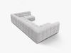 Micadoni Panorama-Sofa Kendal 7-Sitzer Samt Magic Velvet Hellgrau Bild 3