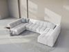 Micadoni Panorama-Sofa Kendal 7-Sitzer Samt Magic Velvet Hellgrau Bild 5