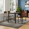 Sitzbank und Stuhl Fyrk Schwarz/Eiche rustikal 85 x 46 cm 3 Teile Vicco Bild 4
