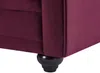 Vente-unique - CHESTERFIELD Sofa SamtStoff Rot - B 88 cm x H 72 cm x L 165 cm Bild 4
