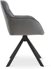 GOEURVANT 1370 Esszimmerstühle 4er-Set, 360° Drehbar, Samt - Dunkelgrau Bild 3