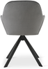 GOEURVANT 1370 Esszimmerstühle 4er-Set, 360° Drehbar, Samt - Dunkelgrau Bild 4