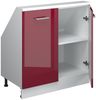 Küchenschrank für Dachschrägen R-Line Rot Hochglanz/Weiß 80 cm mit 2 Türen Vicco Bild 5
