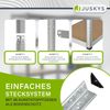 Juskys Lagerregal Basic 6er Set 180x90x40 cm – 6 Schwerlastregale mit 30 Böden – max. 5250 kg - Metall verzinkt - Regale Kellerregal Metallregal Bild 4