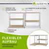 Juskys Lagerregal Basic 6er Set 180x90x40 cm – 6 Schwerlastregale mit 30 Böden – max. 5250 kg - Metall verzinkt - Regale Kellerregal Metallregal Bild 5