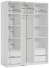 Masseno Schwebetürenschrank TAVI 180 cm Kleiderschrank mit Spiegel 3 Türen Eiche Wotan Bild 4