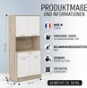 habeig Küchenbuffet Küchenregal Küchenschrank Eiche Küchenmöbel Singleküche 176x84cm besonders schwere und robuste Ausführung Bild 3