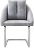 Esszimmerstuhl, Samt 4er-Set mit Drehfunktion, 59x65x82 cm, grau Bild 4