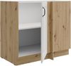 Eckunterschrank 105cm Stilo Weiß Eiche Artisan Küchenzeile Küchenblock Küche Bild 2