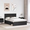vidaXL Bettrahmen Schwarz 140 x 200 cm Massives Kiefernholz 3409355 Bild 3