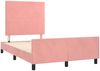 Bettgestell mit Kopfteil Samt Rosa 120x200 cm, Härtegrad: H2 [3125628] Bild 4