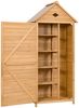 Holz Gartenschrank Gerätehaus Geräteschuppen Geräteschrank 70 x 36 x 177 cm Bild 2