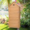 Holz Gartenschrank Gerätehaus Geräteschuppen Geräteschrank 70 x 36 x 177 cm Bild 5