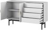 Selsey 'Stoon II' Sideboard mit 4 Schubladen, weiß mit schwarzem Metallgestell, ca. 93 x 154 x 38 cm Bild 4