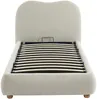 Vente-unique - VANARI Bett Stoff Weiß - B 214 cm x H 95 cm x L 111 cm Bild 5
