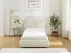 Vente-unique - VANARI Bett Stoff Weiß - B 214 cm x H 95 cm x L 111 cm Bild 3