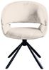 KAWOLA Esszimmerstuhl LARA Drehstuhl Velvet cremeweiß 82 x 62 x 61 cm Bild 3