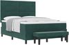 vidaXL Boxspringbett mit Kopfteil Dunkelgrün 200 x 140 cm Samt 3344519 Bild 2