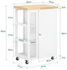 SoBuy FKW75-WN Küchenwagen, MDF, Lackiert, Weiß, 60 x 90 x 40 cm Bild 3