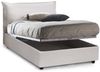 Dmora Doppelbett Cistus, Bettkasten mit Kunstlederbezug, 100 % Made in Italy, Öffnung vorne, inklusive Matratze 120 x 190 cm, Weiß Bild 5