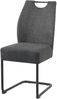 byLIVING Esszimmerstuhl 2er Set PETER / Vintage Mikrofaser anthrazit / Gestell Metall schwarz / Traglast von bis zu 150 kg / mit Griff / Esszimmerstuhl / B 45, H 94, T 54 cm Bild 2