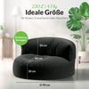 Green Bean® Sitzsack Sofa mit Füllmaterial - Lounge im Sitzsack-Design 90x50cm mit ergonomischer Rückenlehne & waschbarem Bezug - Indoor und Outdoor geeignet in Schwarz Bild 3