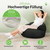 Green Bean® Sitzsack Sofa mit Füllmaterial - Lounge im Sitzsack-Design 90x50cm mit ergonomischer Rückenlehne & waschbarem Bezug - Indoor und Outdoor geeignet in Schwarz Bild 4
