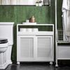 SoBuy BZR119-W Toilettenschrank mit Toilettenpapierhalter, MDF, Lackiert, Weiß, 65 x 70 x 31 cm Bild 2