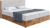 MEBLINI Boxspringbett LOFTY 9 200x200 cm mit Bettkasten - H4/Hellgrau Samt Polsterbett - Doppelbett mit Topper & Taschenfederkern-Matratze Bild 2