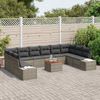 vidaXL Garten-Sofa-Set mit Speicher 11 pcs Grau 3356676 Bild 3