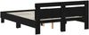 vidaXL Bettrahmen Schwarze Eiche 140 x 190 cm Holzwerkstoff 3446592 Bild 5