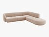 Micadoni 6-Sitzer Ecke rechts Sofa Miley | Beinfarbe Black Plastic, Cappuccino, Samt Bild 2