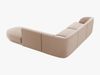 Micadoni 6-Sitzer Ecke rechts Sofa Miley | Beinfarbe Black Plastic, Cappuccino, Samt Bild 3