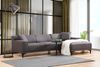 Ecksofa, 'Petra', 77 x 145 x 250, Anthrazit Bild 4