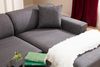 Ecksofa, 'Petra', 77 x 145 x 250, Anthrazit Bild 2