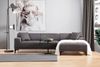 Ecksofa, 'Petra', 77 x 145 x 250, Anthrazit Bild 3