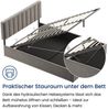 Home Collective Polsterbett mit Stauraum und Lattenrost Doppelbett Gepolstertes Bett (Verfügbare Größen: 140x200 und 160x200 cm), hydraulischer Bettkasten Kopfteil verstellbar samt dunkelgrau Bild 4