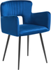 Esszimmerstuhl 2er Set SANILAC Samtstoff Marineblau Bild 4