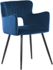 Esszimmerstuhl 2er Set SANILAC Samtstoff Marineblau Bild 5